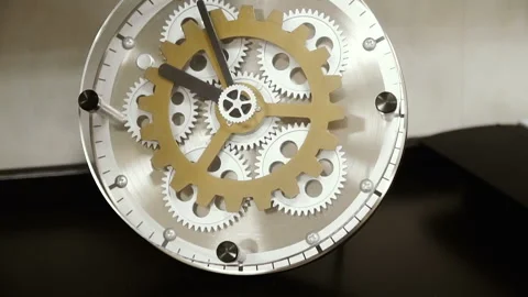 Mechanical watches. Mechanical wall clock Video stock 104113306