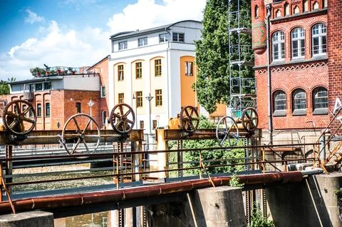 Mechanical weir Stock Photos