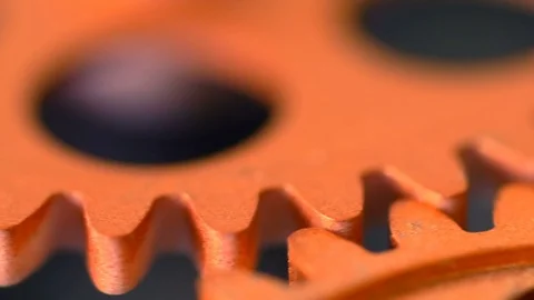 Mechanical wheels  turning : ideas, future Stock Footage 83385844