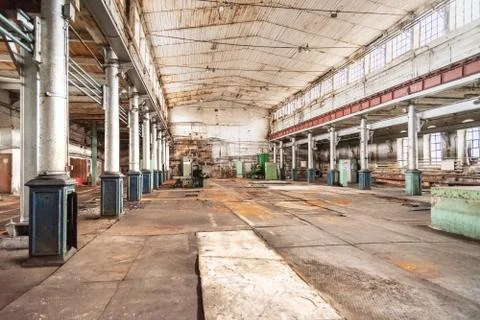 Mechanical workshop of Old Mining and metallurgical plant Stock Photos