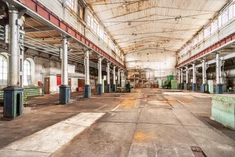 Mechanical workshop of Old Mining and metallurgical plant Stock Photos