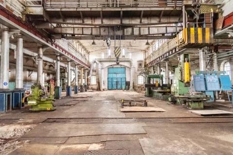 Mechanical workshop of Old Mining and metallurgical plant Stock Photos