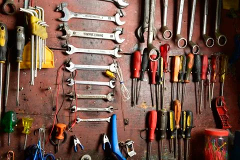 Mechanical workshop tools Stock Photos