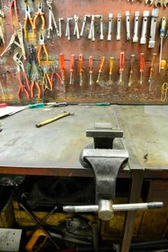 Mechanical workshop tools Stock-Fotos