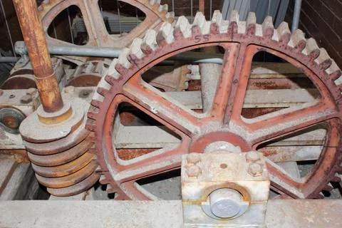 Mechanical worm gearing Stock Photos