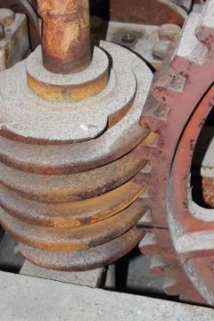 Mechanical worm gearing Stock Photos