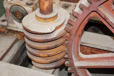 Mechanical worm gearing Stock Photos