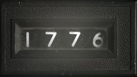 Mechanical Year Counter from 1776 to 1815 with Delayed Start Stock Footage 317145751