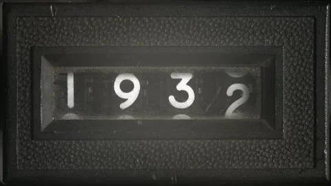 Mechanical Year Counter from 1929 to 1941 Stock Footage 317145719