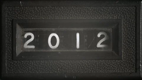 Mechanical Year Counter from 2010 to 2021 Stock Footage 317145639