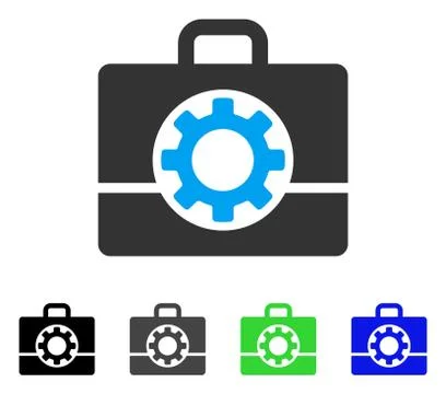 Mechanics Case Flat Icon Illustrazione stock