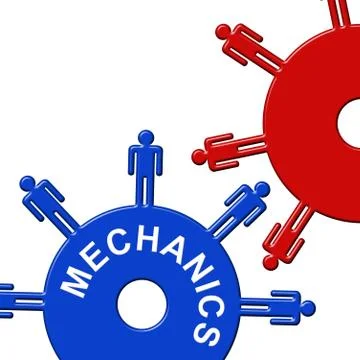  Mechanics Cogs Representing Gear Wheel And Engineers Stock Illustration