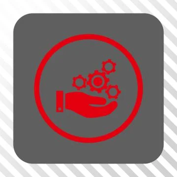 Mechanics Service Rounded Square Button Illustrazione stock