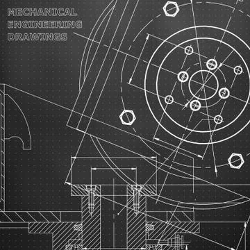 Mechanics. Technical design. Engineering. Black background. Points イラスト素材