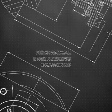 Mechanics. Technical design. Engineering style Illustrazione stock