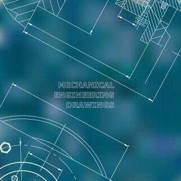 Mechanics. Technical design. Engineering style Illustrazione stock