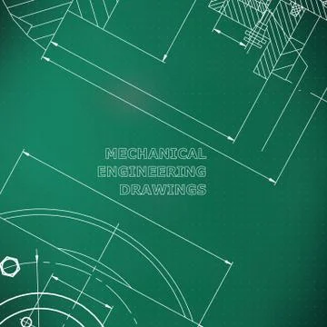 Mechanics. Technical design. Engineering style Stock Illustration