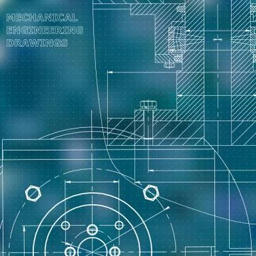 Mechanics. Technical design. Engineering style Ilustración de archivo