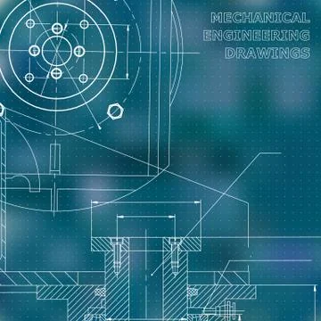 Mechanics. Technical design. Engineering style Illustrazione stock