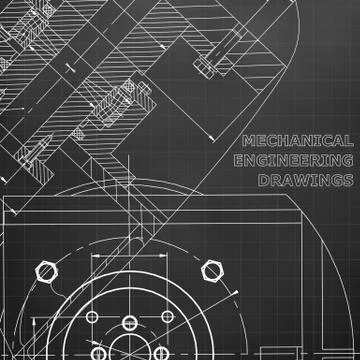 Mechanics. Technical design. Engineering style. Mechanical. Cover, flyer, ban Illustrazione stock