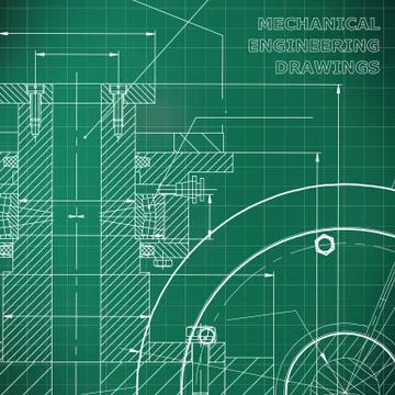 Mechanics. Technical design. Engineering style Illustrazione stock