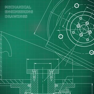 Mechanics. Technical design. Engineering style Illustrazione stock