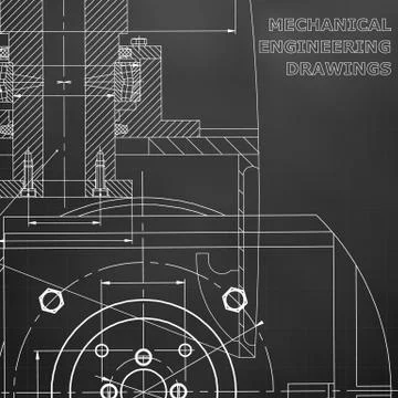Mechanics. Technical design. Engineering style Illustrazione stock