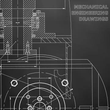 Mechanics. Technical design. Engineering style Illustrazione stock