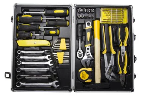 Mechanics toolkit Stock Photos