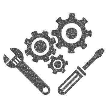 Mechanics Tools Grainy Texture Icon Stock Illustration
