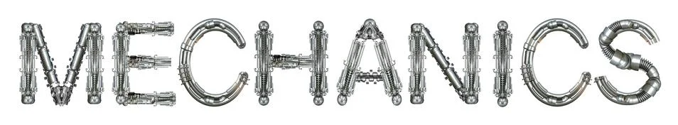Mechanics, word concept technically Stock Illustration