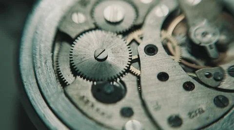 The mechanism of analog hours. Stock Footage 59961789
