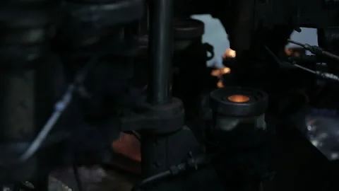 Mechanism and fire Stock Footage 171601011