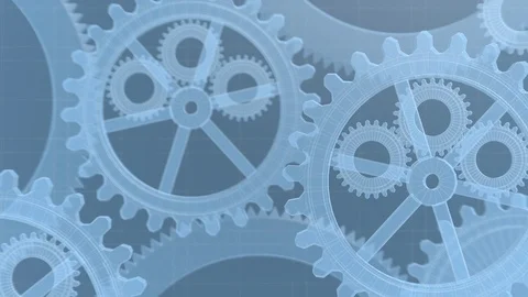 Mechanism Animation Blue Stock Footage 100535416