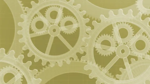 Mechanism Animation yellow Stock Footage 100535156