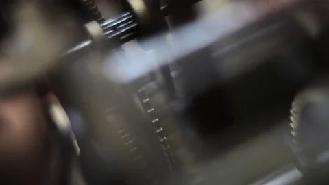 The mechanism in the clock Video stock 81001758