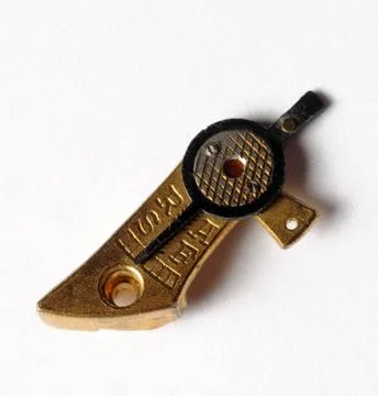 Mechanism of a clock on a white background Stock Photos