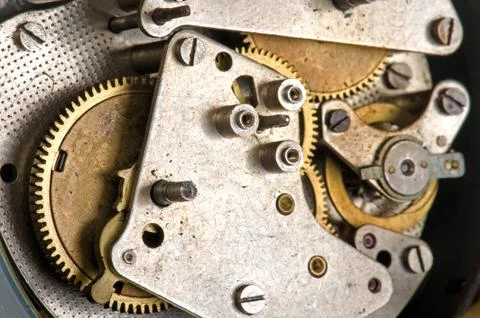 Mechanism clockwork macro Stock Photos