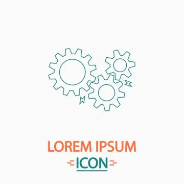 Mechanism computer symbol Stock Illustration