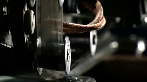  mechanism of film projector, with sound 2 Stock Footage