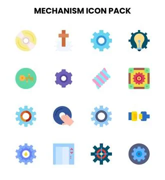 Mechanism Flat Graphics Icons Pack Illustration