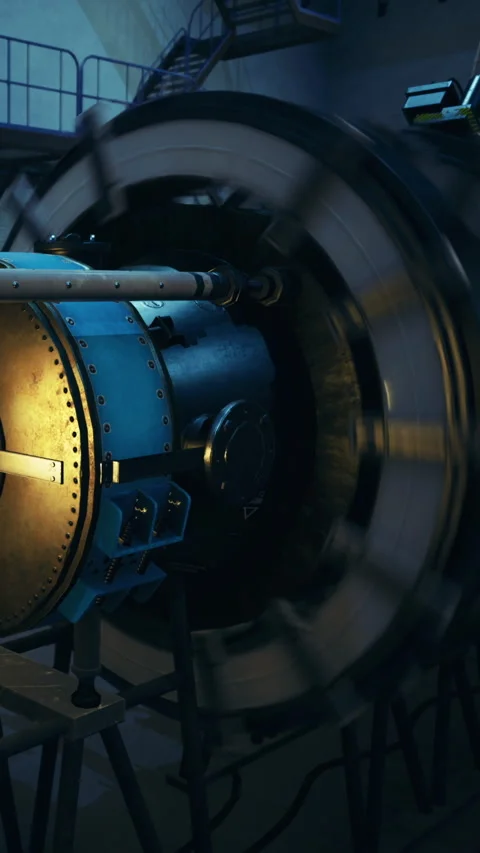 Mechanism inside laboratory rotating with speed during experiment session Stock Footage 333567253