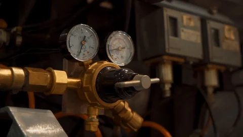 Mechanism inside the welding machine Stock Footage 129893899