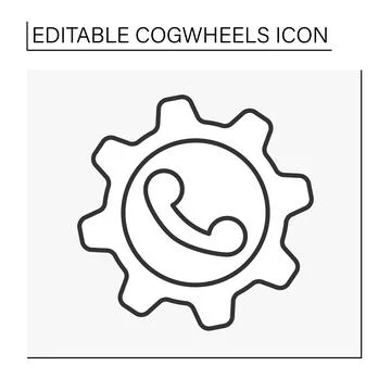 Mechanism line icon Stock Illustration