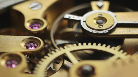 Mechanism of mechanical watch Stock Footage 39812917