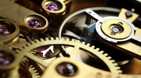 Mechanism of mechanical watch Video stock 39816508