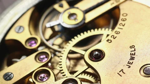 Mechanism of mechanical watch Stock Footage 39816518