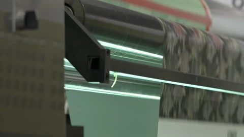 Mechanism moves material vertically to check for defects Stock Footage 295152022