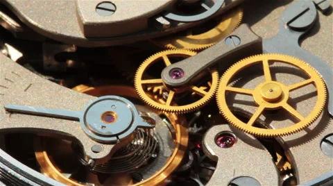 The Mechanism Stopwatch Closeup Видео 43631299