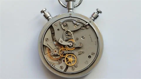 The Mechanism Stopwatch Closeup Stock-Footage 58898024